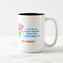 Taza Bicolor Philippians 4:13 Mug