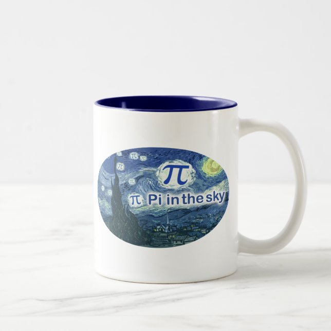 Taza Bicolor Pi en el cielo (Derecha)