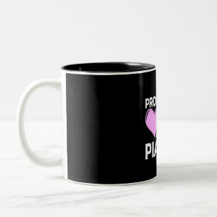 Taza Bicolor Piano Jugador Piano Música Pianista Mujer