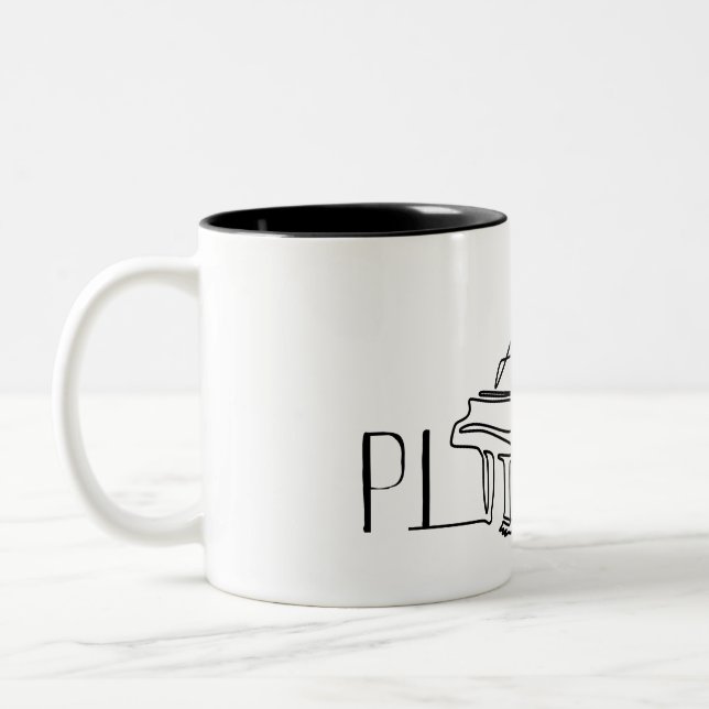 Taza Bicolor Piano para pianista (Izquierda)
