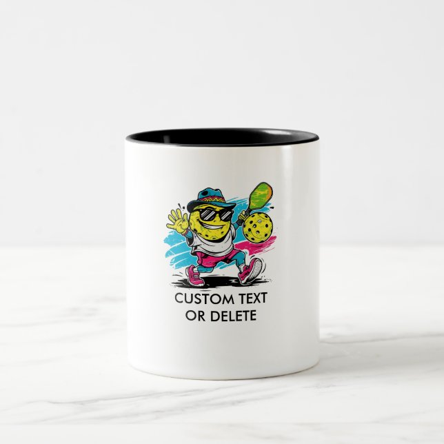 Taza Bicolor pickleball divertido (Centro)