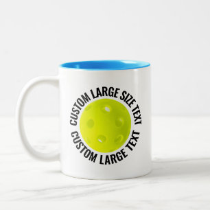Taza Bicolor Pickleball & Texto Grande AZUL CLARO 330ml Persona