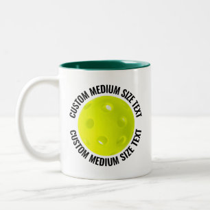 Taza Bicolor Pickleball & Texto Mediano VERDE CAZADOR 325ml Per