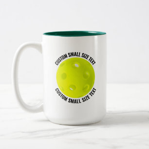 Taza Bicolor Pickleball & Texto Pequeño VERDE CAZADOR 15oz Pers
