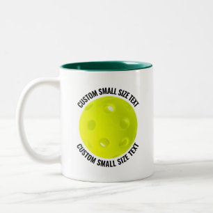Taza Bicolor Pickleball & Texto Pequeño VERDE CAZADOR 325ml Per