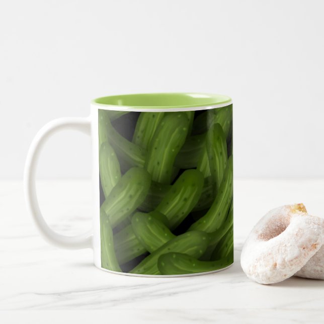 Taza Bicolor Pickles Mug (Con donut)
