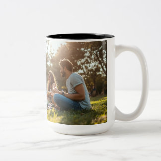 Taza Bicolor "Picnic de verano" "Descanso familiar" "Día en el