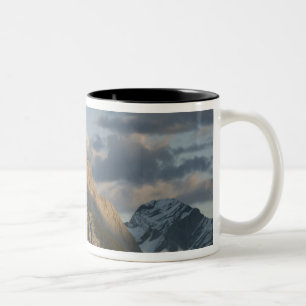 Taza Bicolor Pico alto cerca del lago Maligne, Jasper Nacional