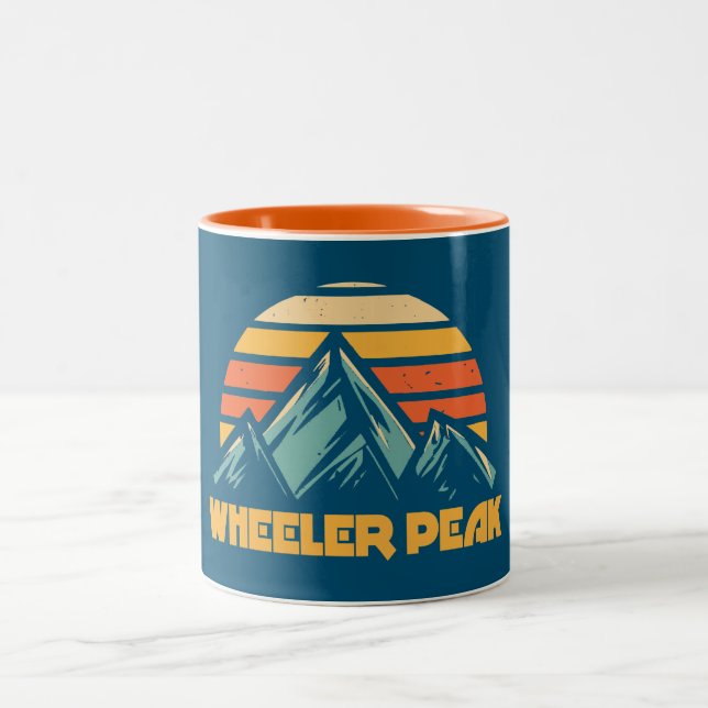 Taza Bicolor Pico de ruedas Nuevo México Turquesa Retro (Centro)