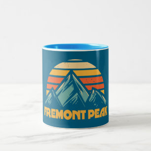 Taza Bicolor Pico Fremont Wyoming Retro Turquesa