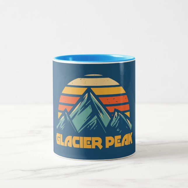 Taza Bicolor Pico glaciar retro turquesa (Centro)