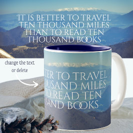 Taza Bicolor Picos de montaña con cubierta de nieve