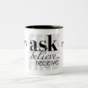 Taza Bicolor Pida creen reciben