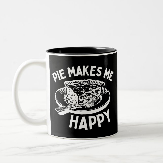 Taza Bicolor Pie me hace feliz y gracioso (Izquierda)