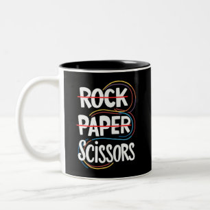 Taza Bicolor Piedra Papel Tijera Lesbiana Divertida Orgullo Gay