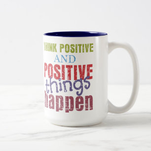 Taza Bicolor Piense el positivo