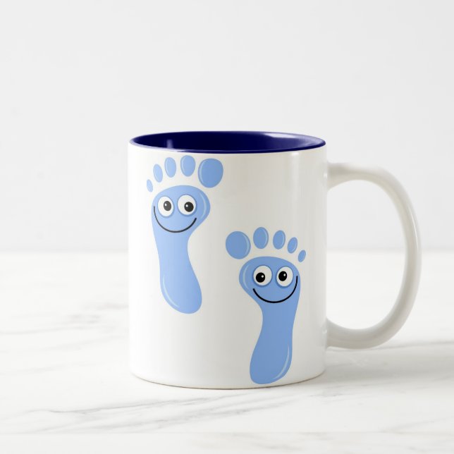 Taza Bicolor Pies azules felices (Derecha)