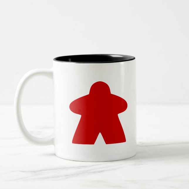 Taza Bicolor Pieza de juego de Red Meeple Board (Izquierda)