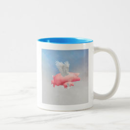 Taza Bicolor Piglets voladores