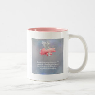 Taza Bicolor Piglets voladores