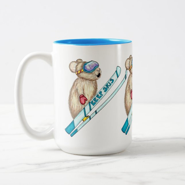 Taza Bicolor Pika Eeep Skis Skip (Izquierda)
