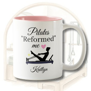 TAZA BICOLOR PILATES PERSONALIZADO "REFORMADO" ME NOMBRE DEL RE