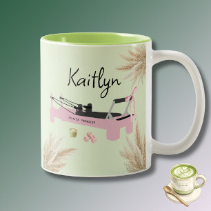 Taza Bicolor Pilates Princess Rosa Reformer & Matcha