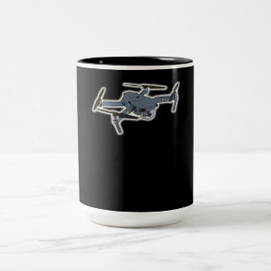 Taza Bicolor Piloto de drones Quadcopter piloto