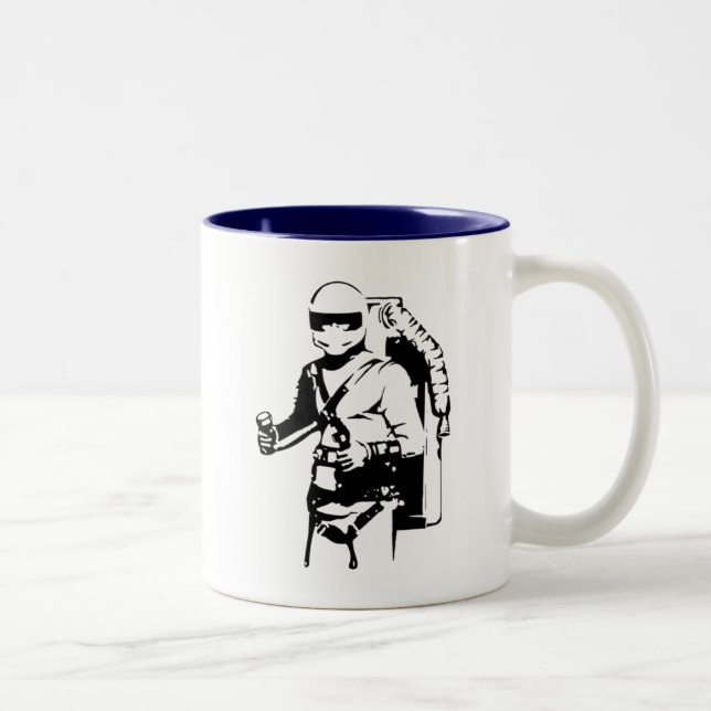 Taza Bicolor Piloto de Jetpack (Derecha)