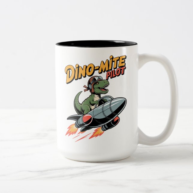 Taza Bicolor Piloto Dino-mite (Derecha)
