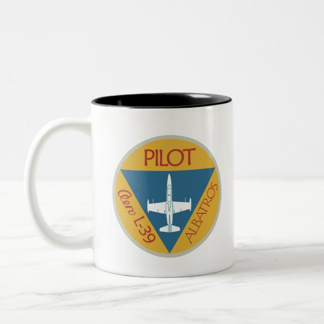 Taza Bicolor Piloto L-39 (Izquierda)