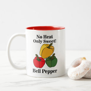 Taza Bicolor Pimiento Morrón Capsicum Amarillo Verde Rojo Diver