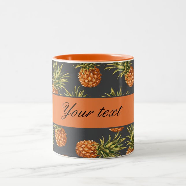 Taza Bicolor Piña personalizada de moda (Centro)