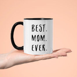 Taza Bicolor Pincel blanco y negro que deja a la mejor mamá de 