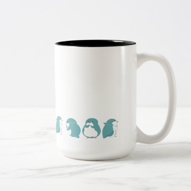 Taza Bicolor Pingüino Azul (Derecha)