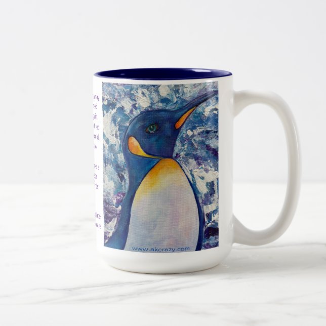 Taza Bicolor Pingüino de Alaskan 15oz  (Derecha)