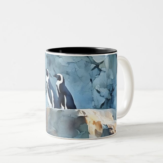 Taza Bicolor Pingüino Mug (Anverso derecho)