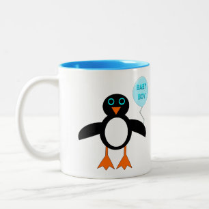 Taza Bicolor Pingüino pingüino azul