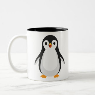 Taza Bicolor Pingüino Simple