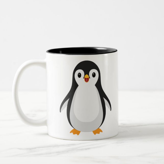 Taza Bicolor Pingüino Simple (Izquierda)