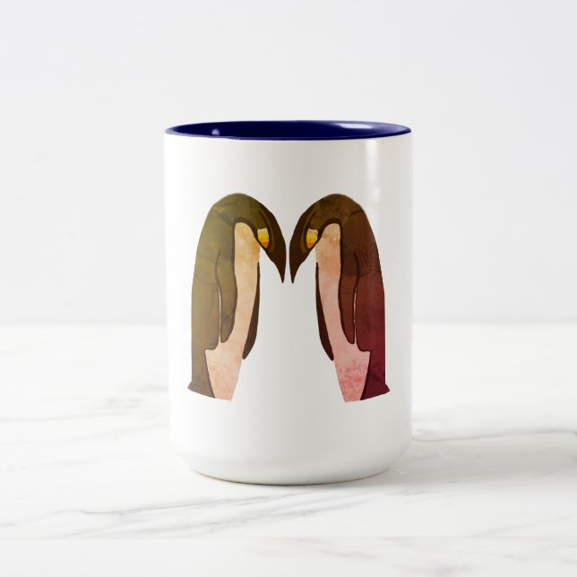 Taza Bicolor Pingüinos aman (Centro)