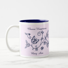 Taza Bicolor Pink Butterfly Reminder Mug