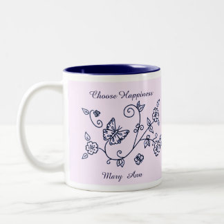 Taza Bicolor Pink Butterfly Reminder Mug