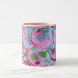 Taza Bicolor Pink Cupcakes