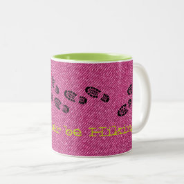 Taza Bicolor Pink Denim PREFERIRÍA ESTAR HACIENDO Botas Al Aire