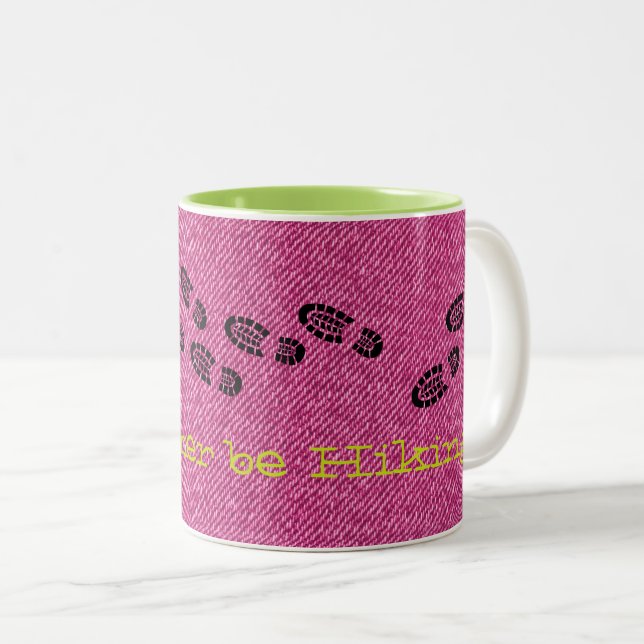 Taza Bicolor Pink Denim PREFERIRÍA ESTAR HACIENDO Botas Al Aire (Anverso derecho)