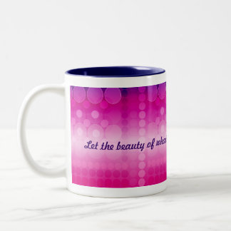 Taza Bicolor Pink Disco Dreams Personalizado Cita Mug