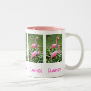 Taza Bicolor PINK FLAMINGOS mug