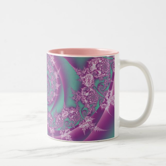 Taza Bicolor Pink Fractal Swirl (Derecha)