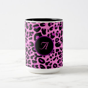 Taza Bicolor Pink Leopard Mug